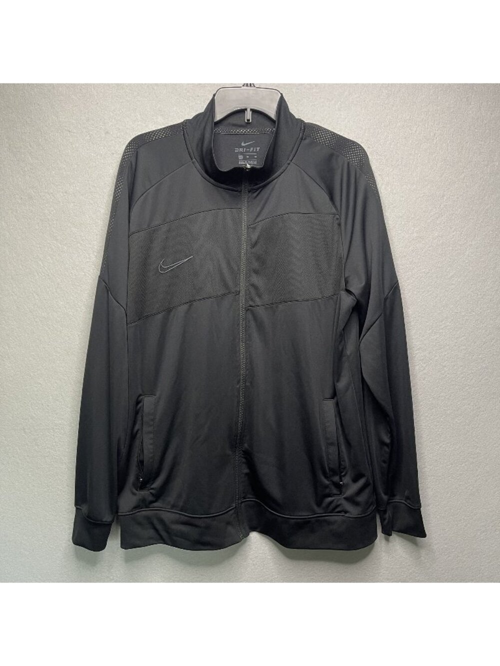 Nike Dri-Fit Black Full-Zip Jacket XL Mens Lightweight Training Running